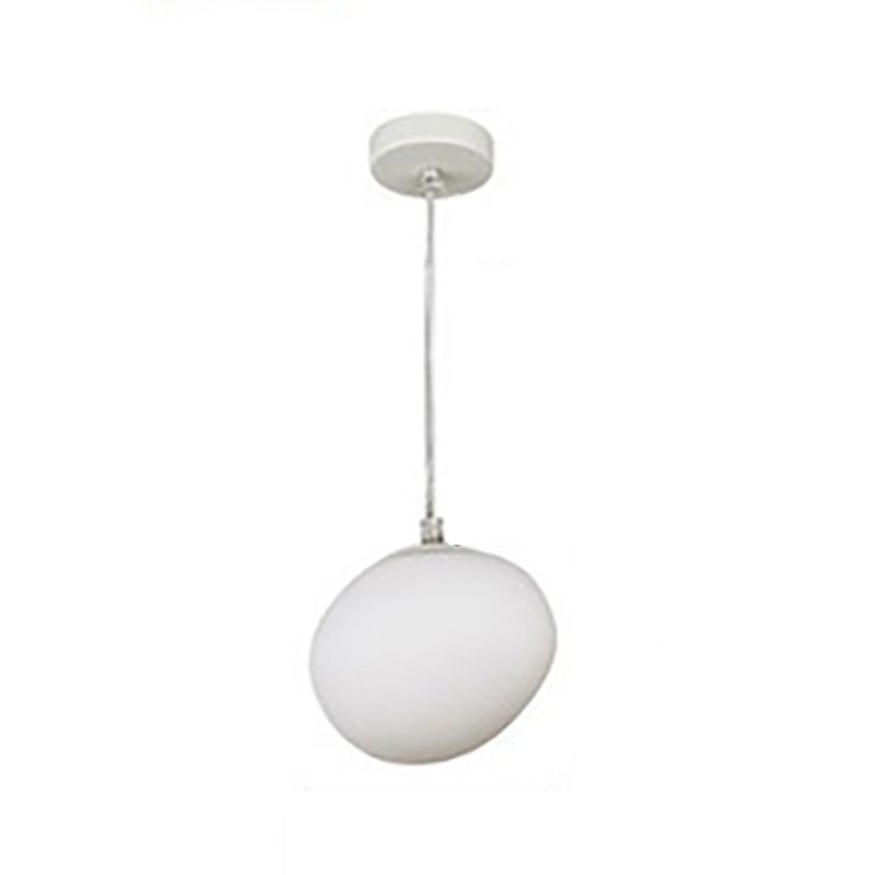 Nordique pavé pavé en verre blanc lampe à la suspension de la salle à manger 1