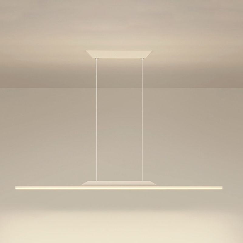 Modern Metal Island Light Straight LED Island Pendant for Dining Room