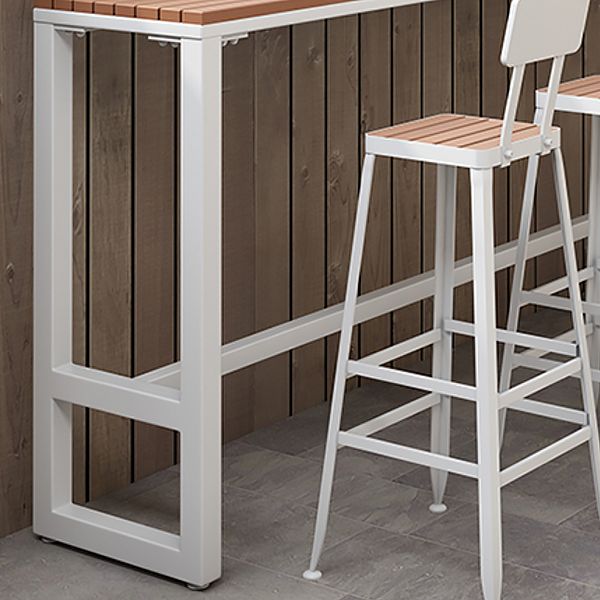 Rectangle Footrest Pub Dining Set 1/4/5 Pieces Outdoor Industrial Bar Pub Table Set