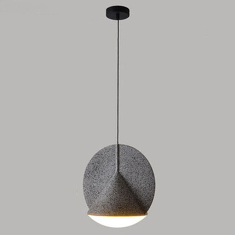 1-Light Round Shade Pendant Lamp Nordic Modern Style Resin  Hanging Lamp for Living Room