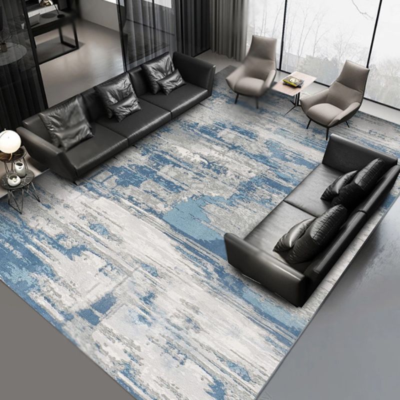 Stilvoller moderner Teppichfarbe Block Polyester Fläche Teppich Flecken widerstandsfähiger Teppich für Wohnkultur