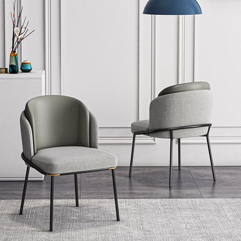 Glam Parsons Side Chair Upholstered Indoor Dining Chair for Home