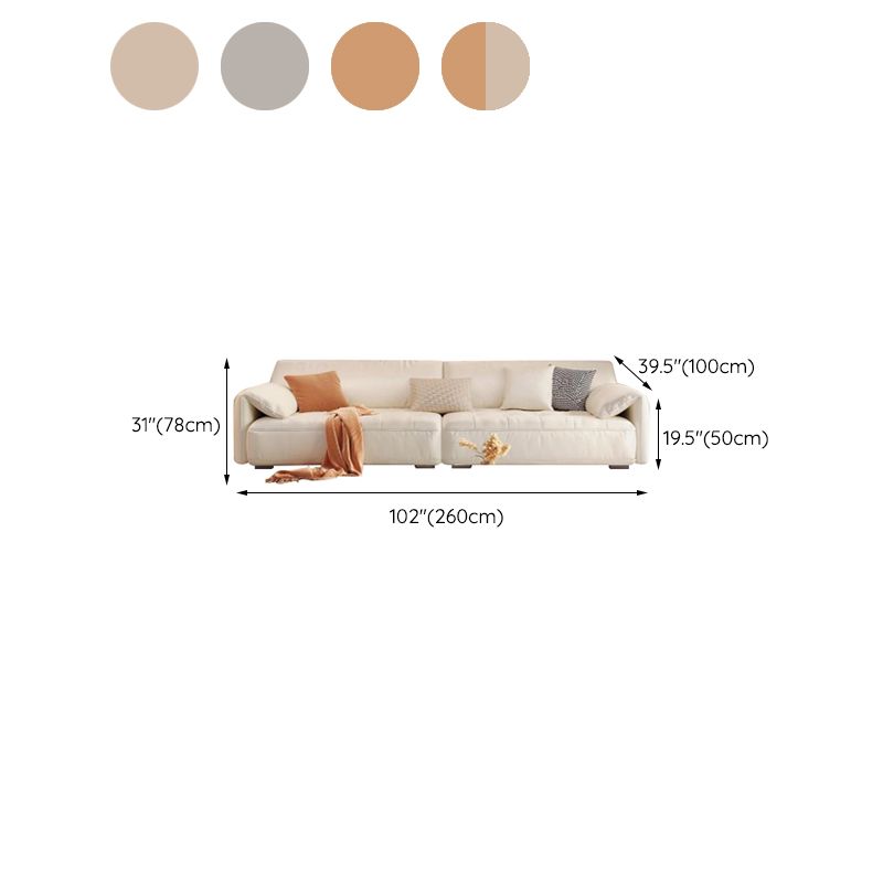 Pillow Top Arm Sectional Sofa in Solid Wood with Cushion Back