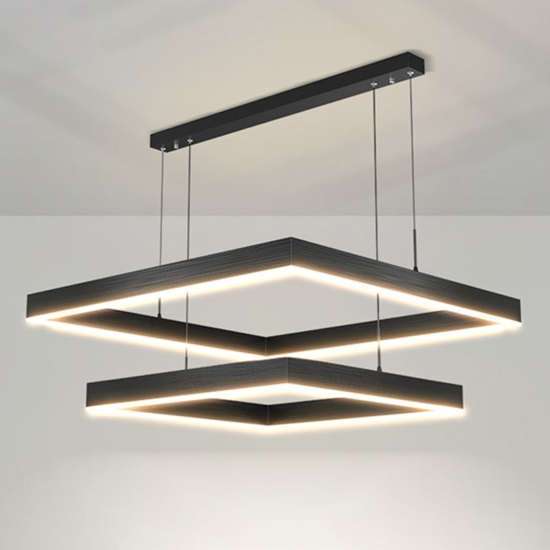 Funzione illuminazione a sospensione al quadrato in metallo Lucialettale a LED a LED MODERNO