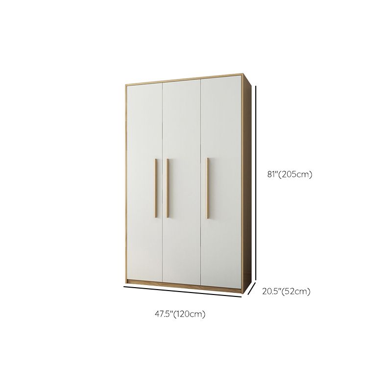 Hinged Wardrobe Cabinet with Garment Rod Contemporary Wardrobe Closet