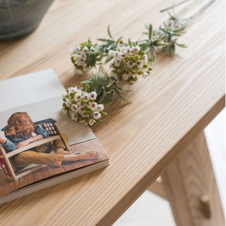 Natural Solid Wood Dining Collection Modern Rectangle Dining Room Kitchen Table