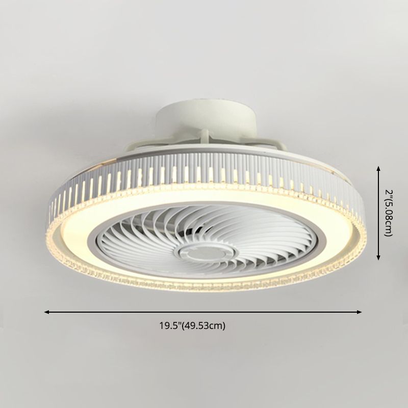 Minimalismus trommelförmige Flush Mount Deckenventilator Metal