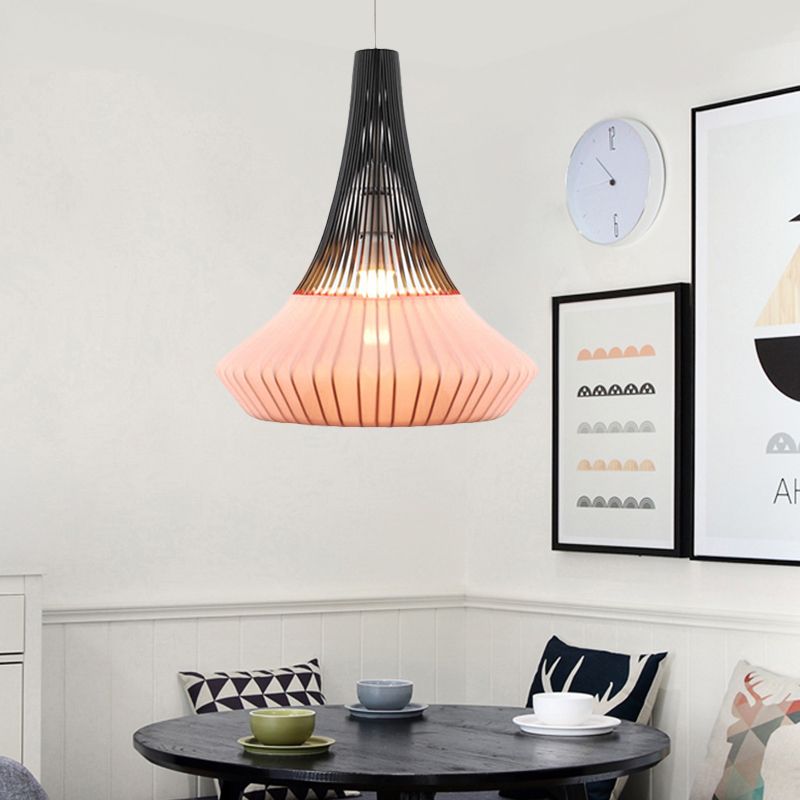 Tombre de cono de colgante Luz de estilo moderno 1 Luz colgante de color negro/rosa/rosa/azul para sala de estar