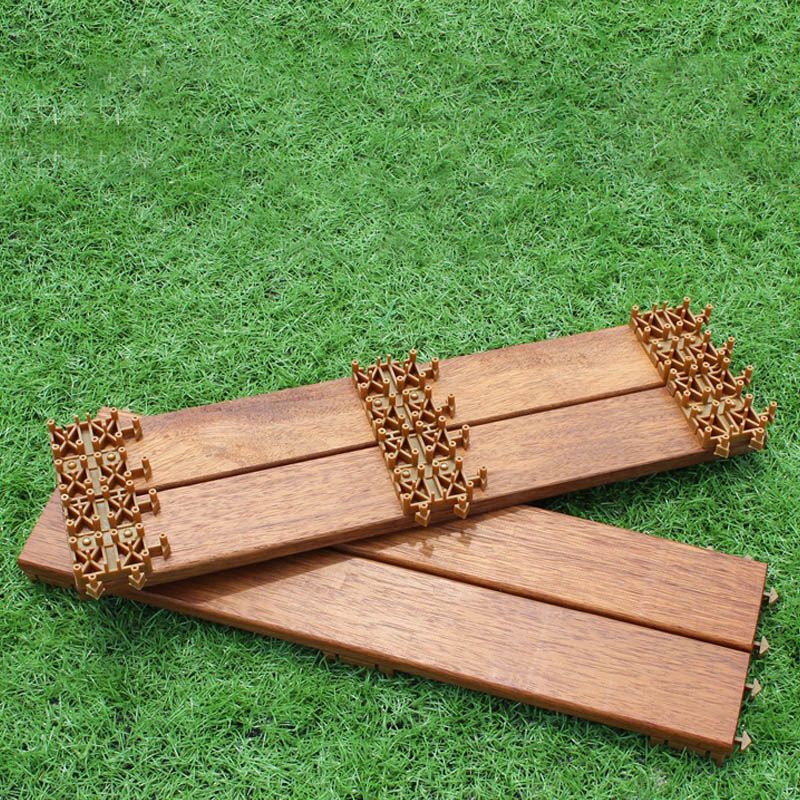 Basic Wood Tile Set Composite Interlocking Patio Flooring Tiles