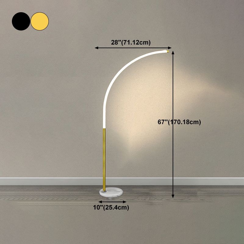 Linear Shape Metal Floor Lights Modern 1-Light Floor Lamp for Living room