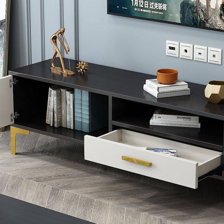 Luxury Wooden TV Console Home Rectangle TV Cabinet with Splayed Legs