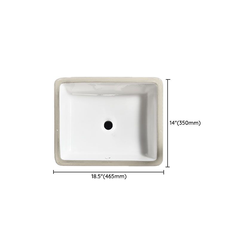 Contemporary Wash Stand Ceramic Metal Undermount Bathroom Sink
