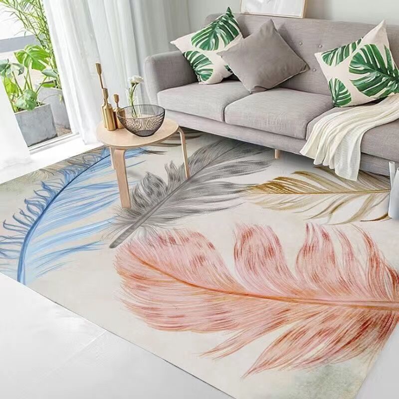 Contemporary Geometric Print Carpet Polyester Indoor Rug Stain Resistant Rug for Living Room