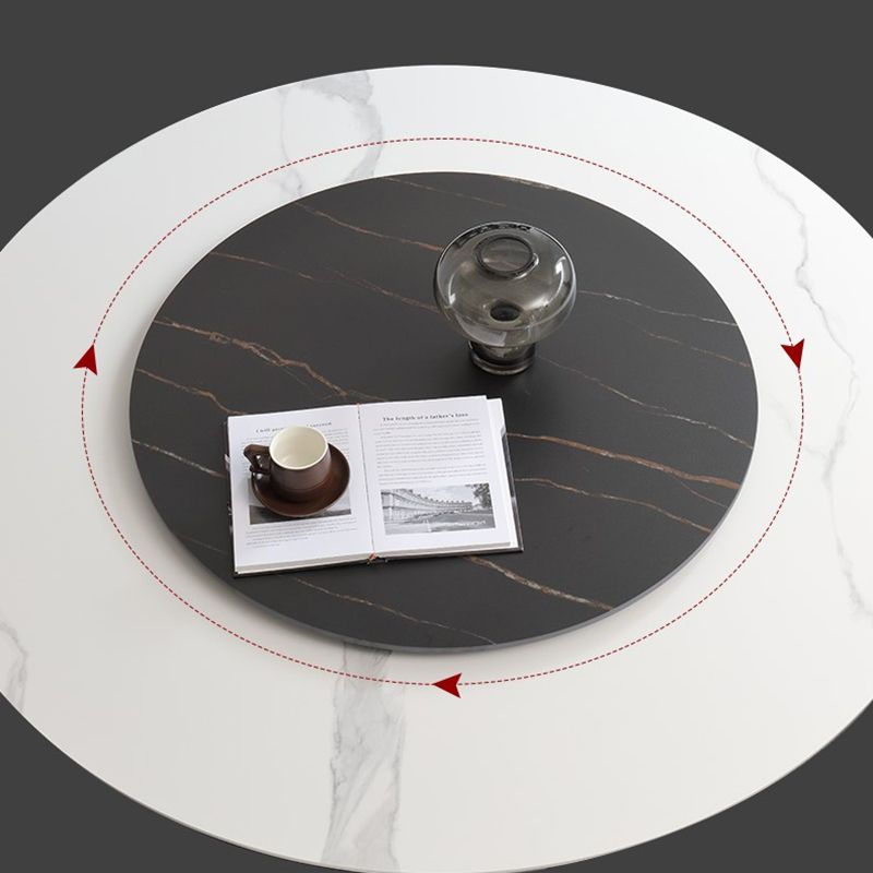 Steel and Slate Table Glam Style Simple Home Round Dining Table