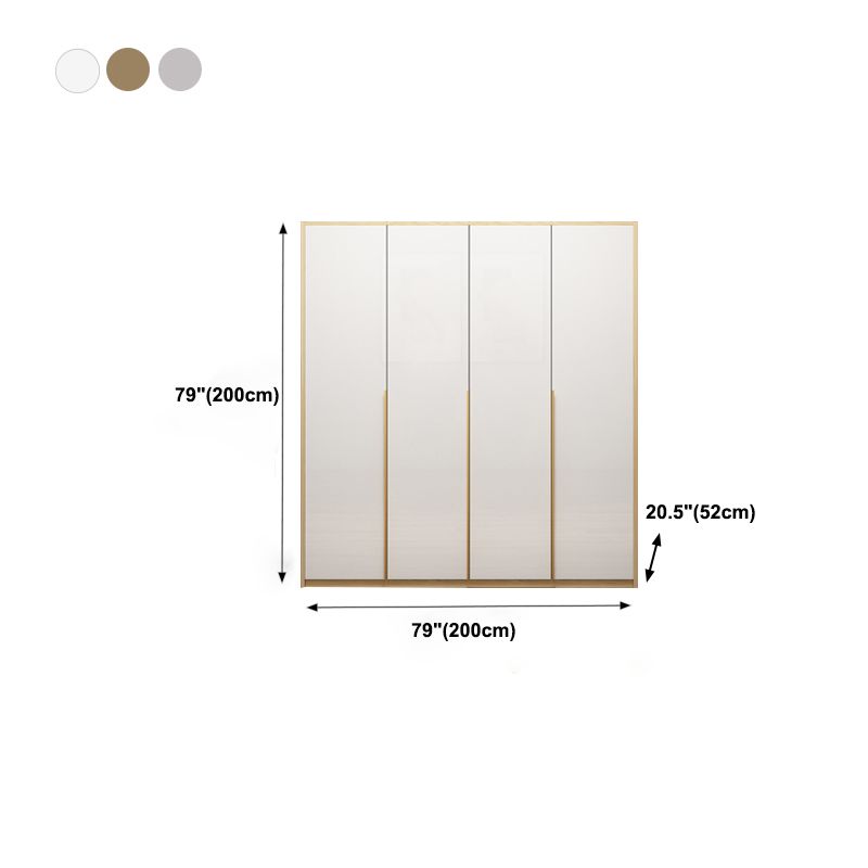 Contemporary Style Wardrobe Armoire Wood Armoire with Garment Rod for Bedroom