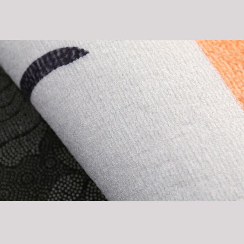 Mehrfarbiger Streifenteppich aus Polyester, minimalistischer Teppich, rutschfeste Rückseite, Innenteppich für Heimdekoration