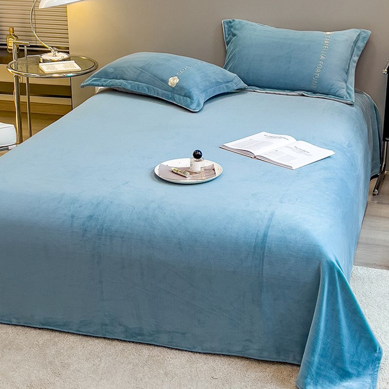 Solid Color Bed Sheet Set Breathable Polyester Bed Sheet Set