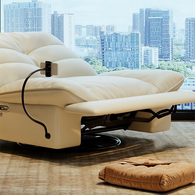 Modern Genuine Leather Club Chair Recliner Massage Home Theater Recliner