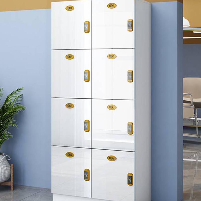 Modern Mirrored Finish Non-Hanging Armoire Manufactured Wood Storage Cabinet