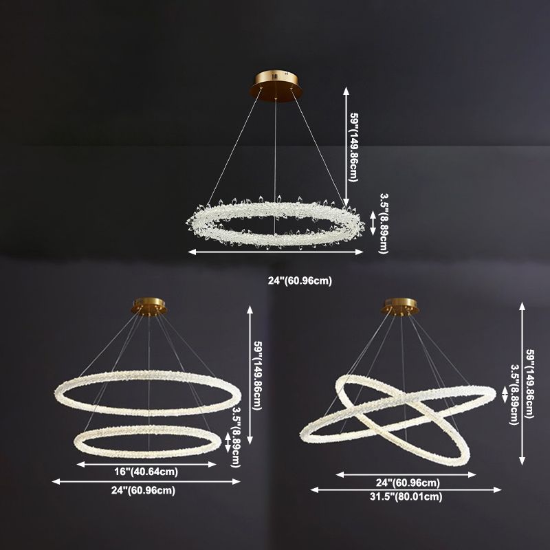 Moderner Stil klarer Kristallgehängnisbeleuchtung 1-Licht-Orbikularleuchterlampe