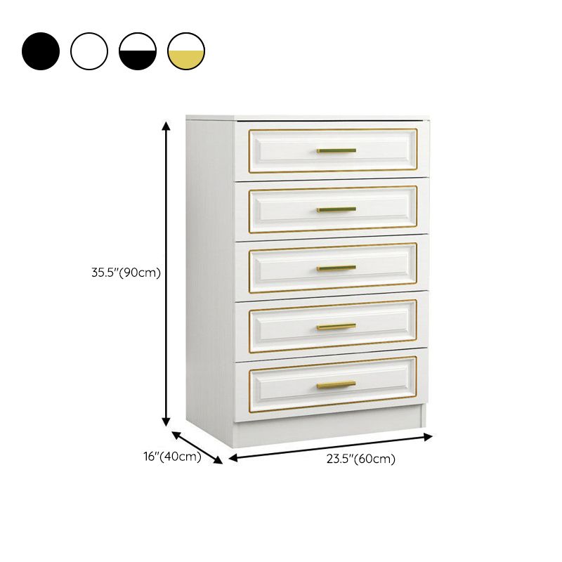 15.75" W Bachelor's Chest Wooden Home Double Dresser Without Mirror