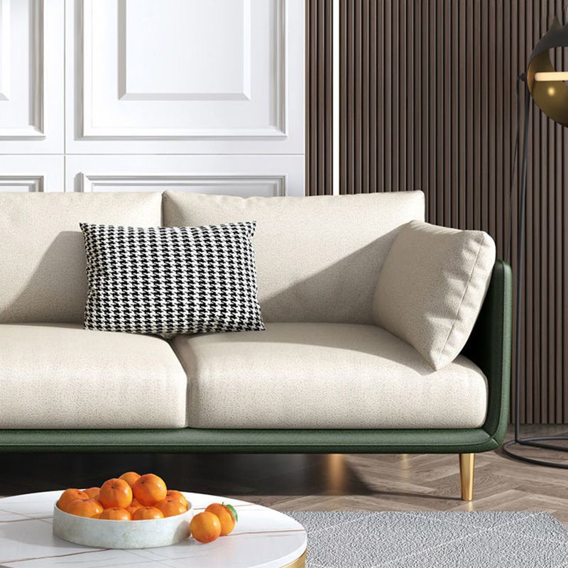 Modern Style Square Armrest Latex/sponge Seat Padding Imitation Leather Sofa