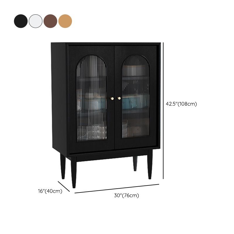 Modern Knobs Storage Cabinet Solid Wood Accent Cabinet with Door