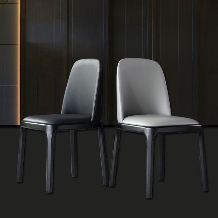 Chaise d'accélération du restaurant industriel en cuir Parsons Parsons Parsons Dining Side Side