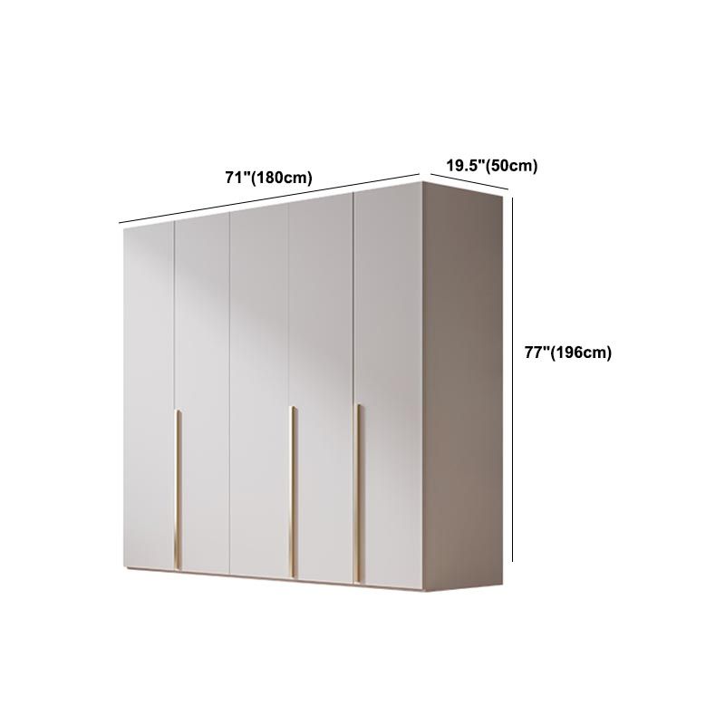 Bedroom Storage Cabinet with Hinged Door Manufactured Wood Modern Cabinet