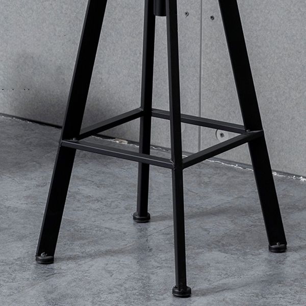 Metal Industrial Counter Stool Backrest Adjustable Bar Stool with Swivel