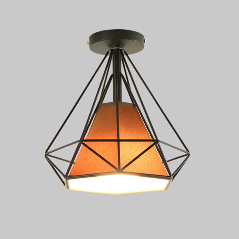 1-light Ceiling Mounted Light Industrial Style Close to Ceiling Light