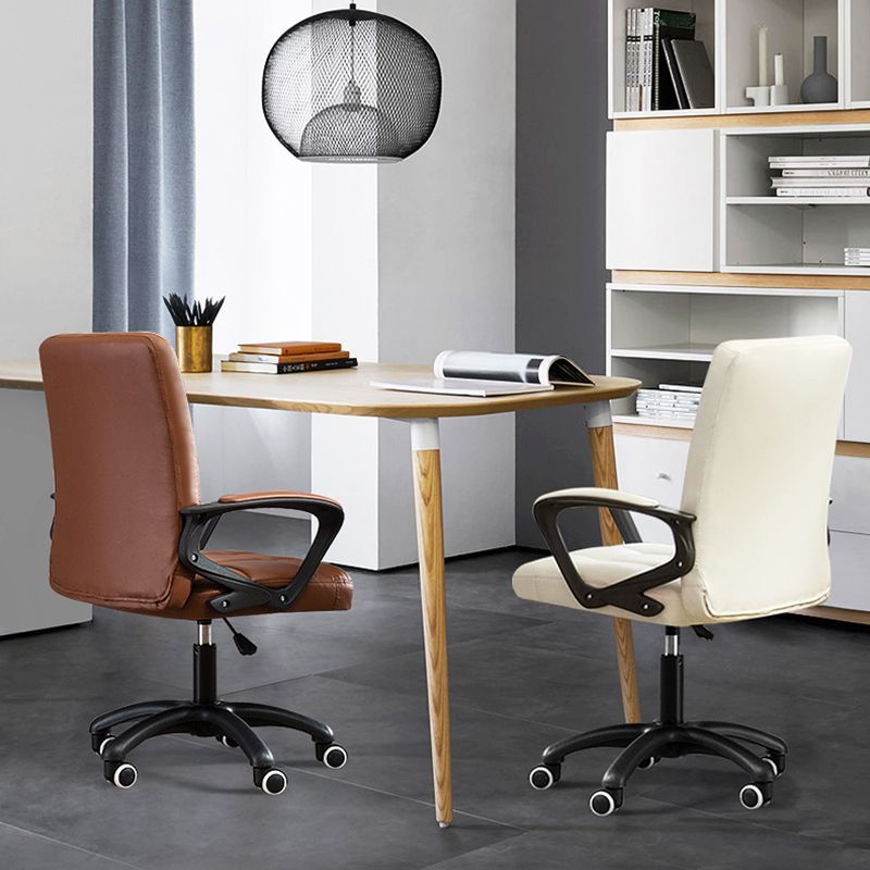 Modern Slide Office Chair Adjustable Seat Height with Wheels