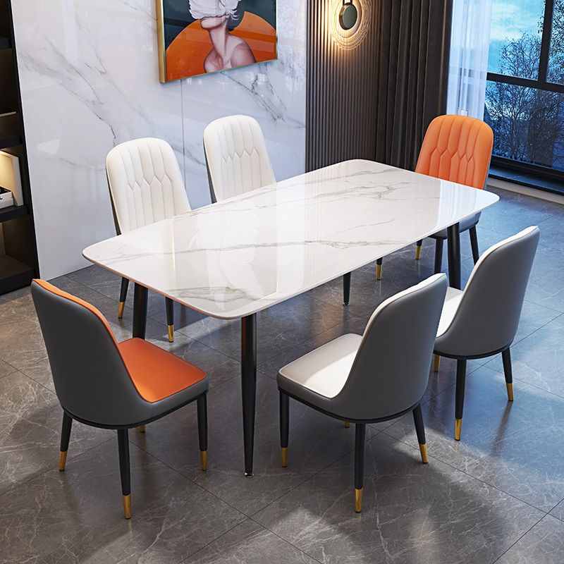 Simplicity Dinner Room Dining Table Kitchen Stone 4 Legs Dining Table