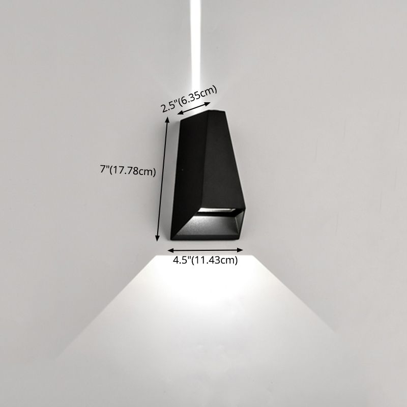 Moderno Minimalista Geométrico Geométrico ARRIBA LED MALA MEAL METAL 2 luces de luces 2 luces