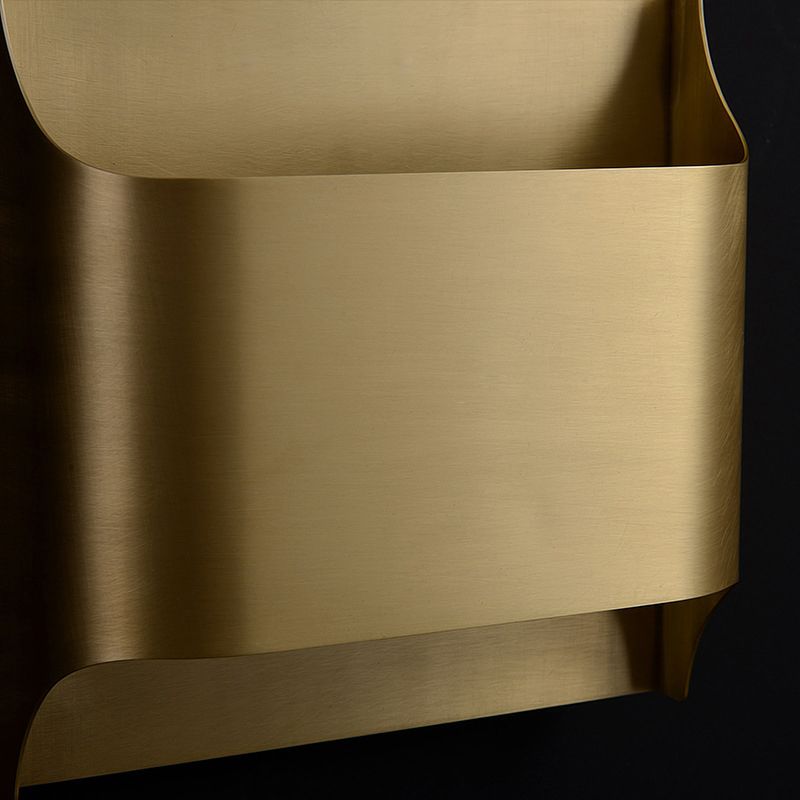 Goldene Box Flush Wandleuchte postmoderne Einzelmetallwandleuchte für Treppen