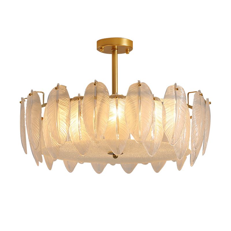 Nordic White Glass Shade Ceiling Lamp Simple Flush Mount Light Fixture