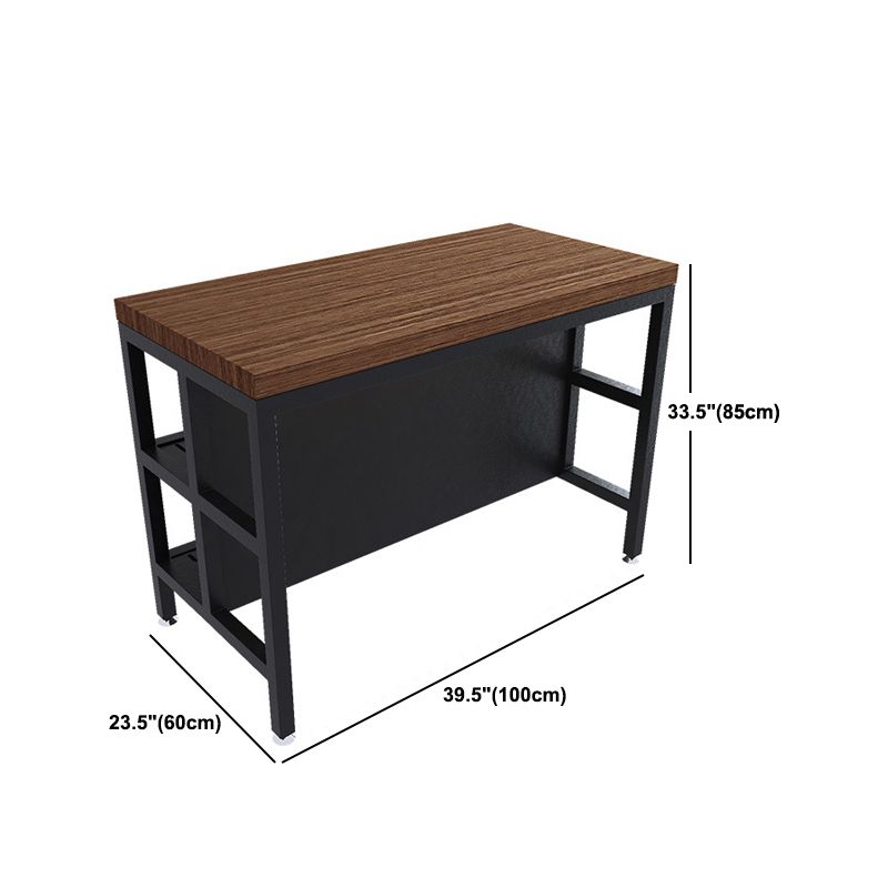 Industrial Stationary Kitchen Island Set Wood Rectangular Island Table