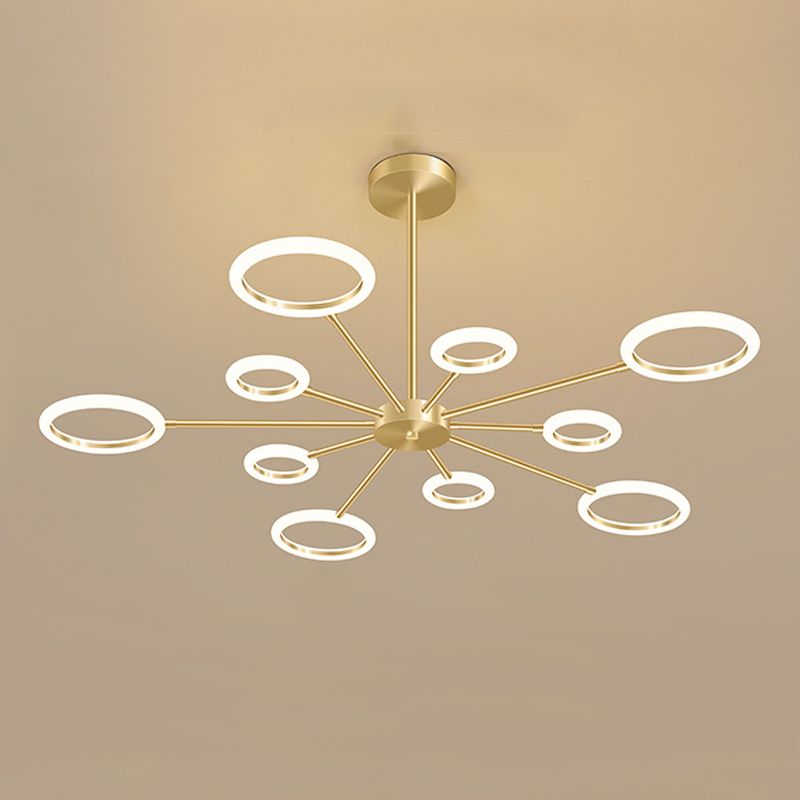 Ring Shape Hanging Pendant Light LED Chandelier Lamp Fixture Multi Lights for Bedroom