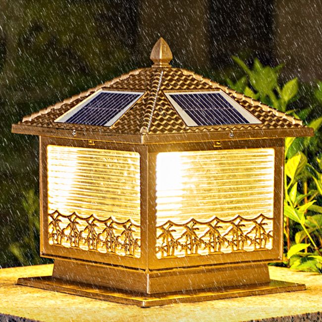 Modern Pillar Light Creative LED Solar Lighting Fixture for Garden