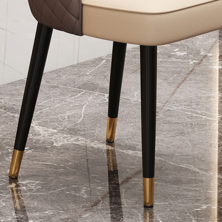 Fabric Dining Side Chair Modern Parsons Armless Chair for Kitchen Use