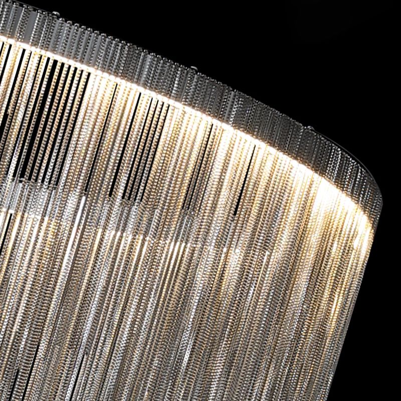 Silver Fountain Wall Mount Light Fixture Simple LED Aluminum Wall Lamp for Living Room