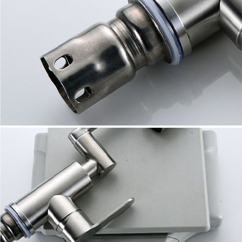 Modern Rotatable One Handle Deck Mounted Pot Filler Stainless Steel Profile Filler