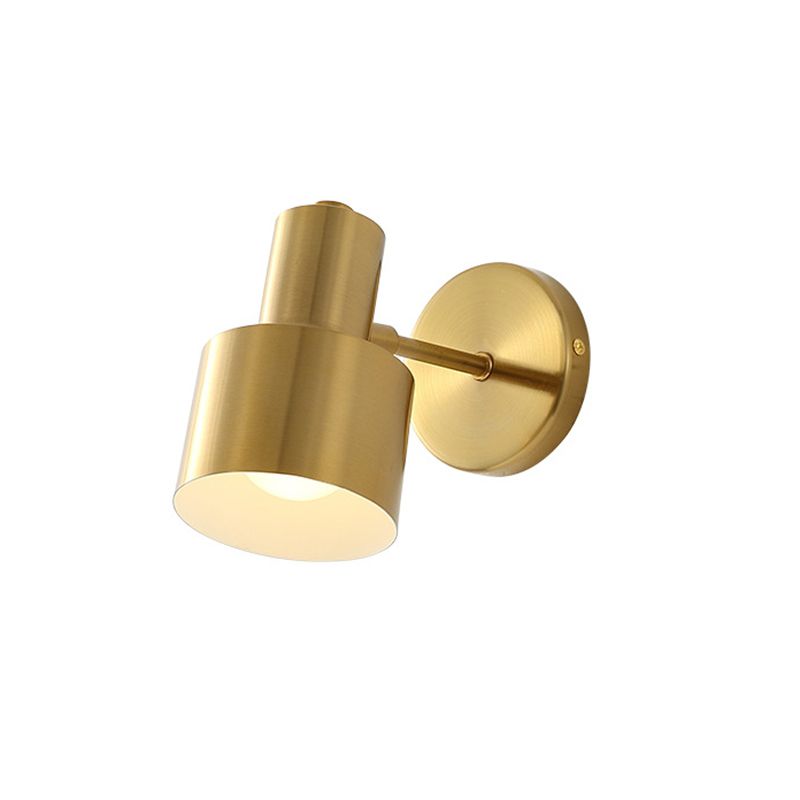 Postmodern Swing Arm Wall Sconce Metallic Wall Mounted Lighting for Coffee Shop