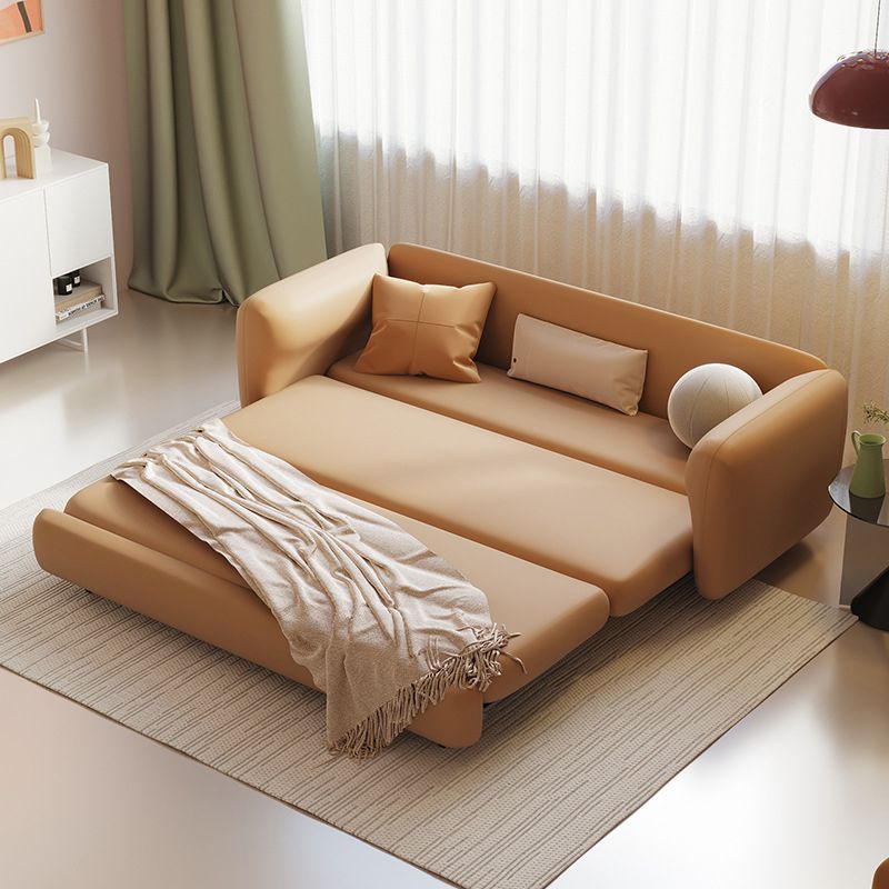 Recessed Arms Futon Sofa Bed Cushion Back Pillow Included Sleeper Sofa