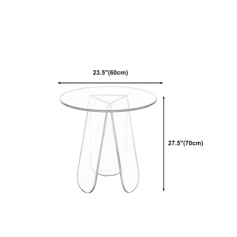 Modern Round/Elliptical Coffee Table Colored Plastic Cocktail Table