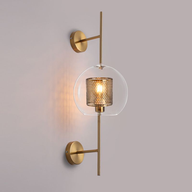 Vintage industrielle geometrische Wandmontage mit Beleuchtungsglaswandhalterung für Wohnzimmer