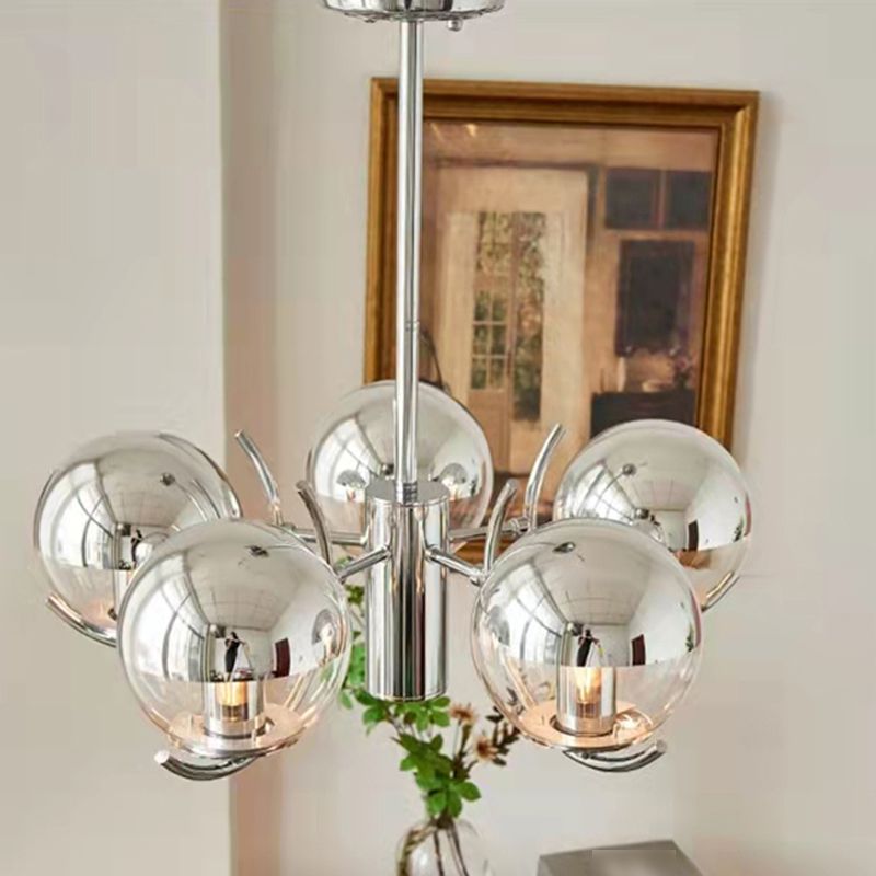 Modern Style Chandelier Household Glass Hanging Light for Sitting Room