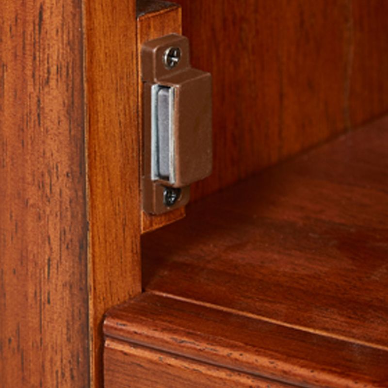 Minimalist Closed Back Bookcase in Solid Wood Material Shelve