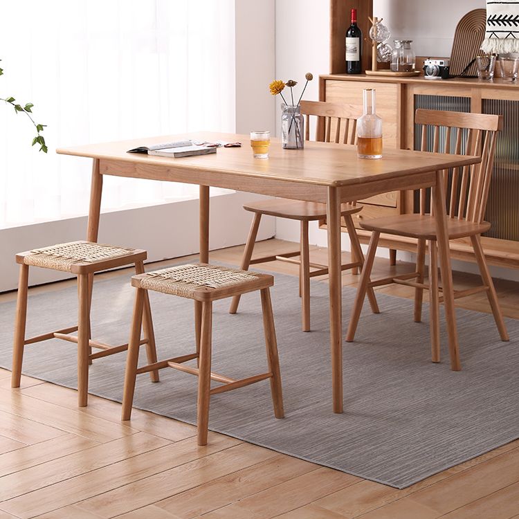Contemporary Style 4-foot Furniture Solid Wood Dining Table Rectangle for Home
