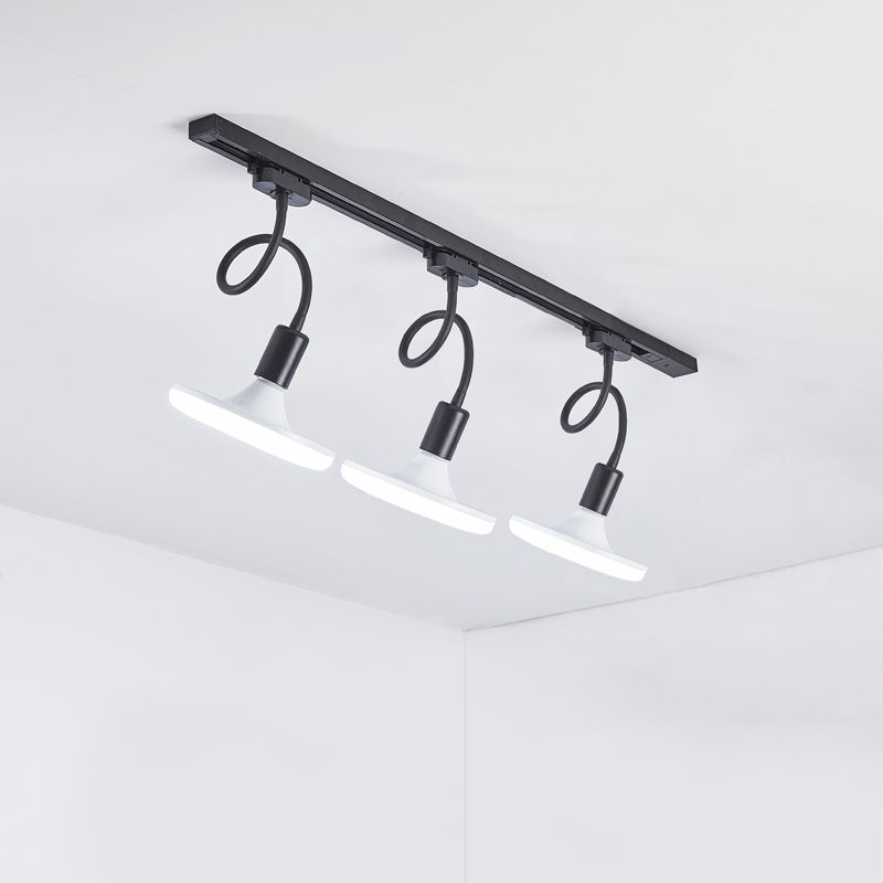 Kits de iluminación de pista de metal circular nórdico Factura de luz de techo de techo para vestíbulo y dormitorio